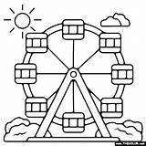 Free Ferris Wheel Coloring Page Download  sketch template