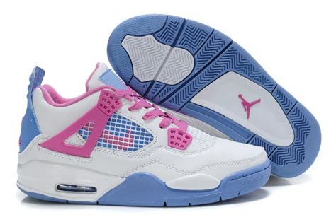 Air Jordan 4 womens pink white blue | Air jordans, Air jordan shoes ...