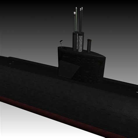 3d uss augusta class submarine model