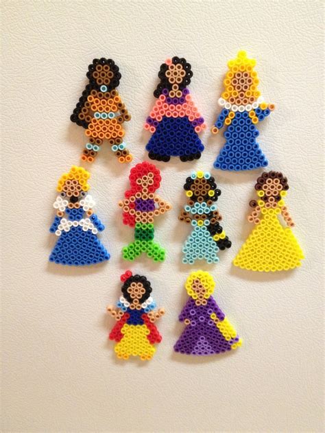 Disney Princess Magnets or ornaments | Perler bead art, Perler beads ...