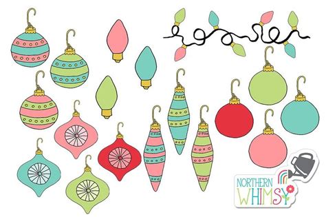 Hand Drawn Christmas Ornaments | Christmas ornaments, Christmas art, Retro christmas