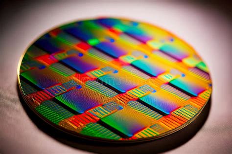 Silicone Wafer Semiconductor Manufacturing Technology Development of Future Stock Illustration ...