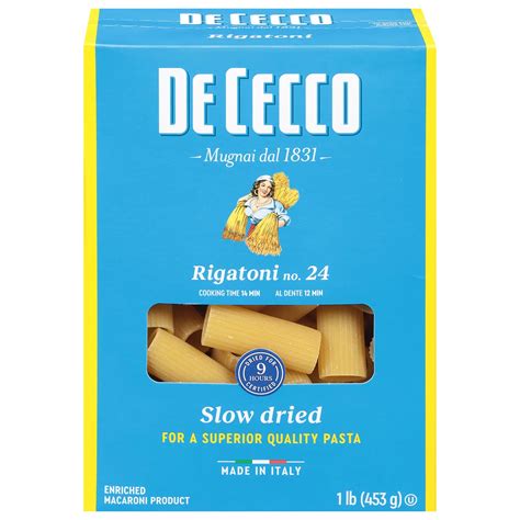 De Cecco Rigatoni No. 24 - Shop Pasta at H-E-B