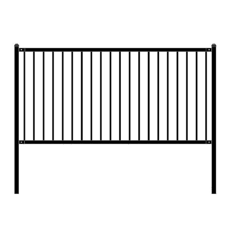 Black steel fence panel - fasmini