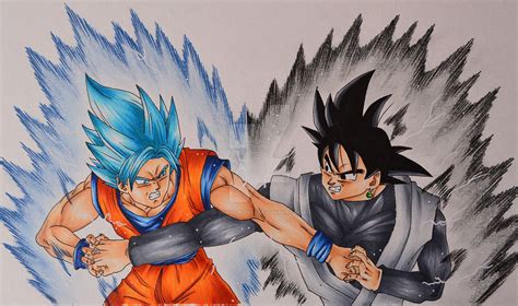 Goku SSGSS VS Black Goku by GokuXdxdxdZ on DeviantArt