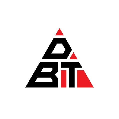 DBT triangle letter logo design with triangle shape. DBT triangle logo ...