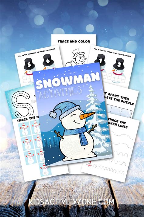 Snowman Preschool Activities Printable - FREE! Kids Activity Zone