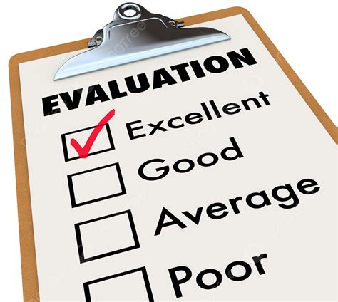 Evaluation Report Card Clipboard Assessment Grades Good Excellent ...