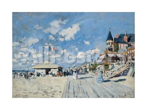 'On the Beach at Trouville, 1870' Giclee Print - Claude Monet | AllPosters.com