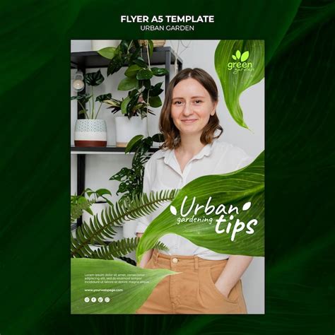 Free PSD | Urban garden poster design template