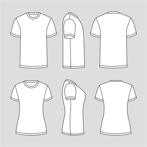 Outline White T-shirt Template 21246434 Vector Art at Vecteezy