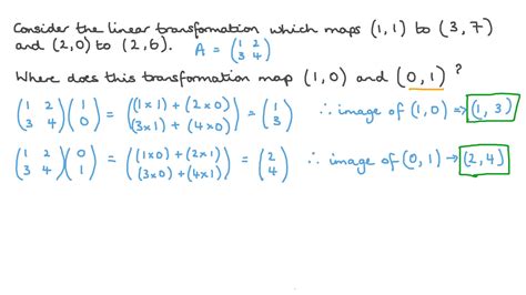 Question Video: Determining Linear Transformation Using Matrix Representation | Nagwa