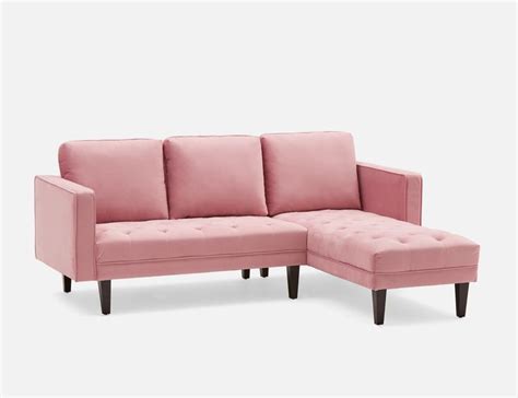 Pink Interchangeable Sectional Velvet Sofa | Structube Todd in 2020 ...