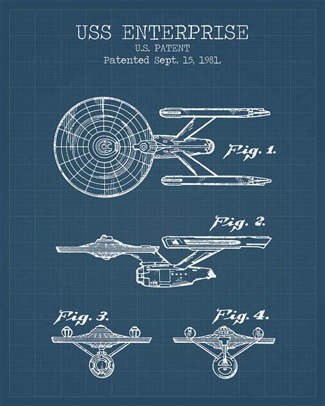 USS Enterprise blueprints Digital Art by Dennson Creative - Pixels