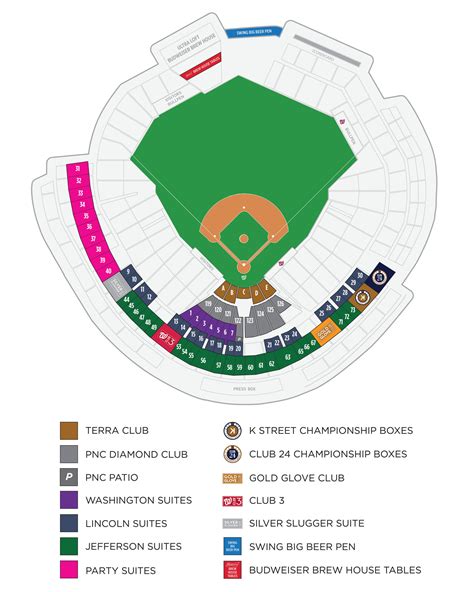 Row Seat Number Nationals Park Seating Chart With Rows 64