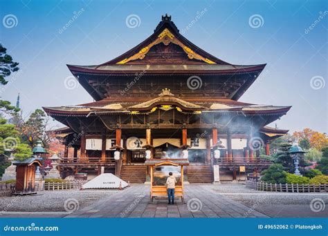 Zenkoji Temple At Night In Nagano, Japan Royalty-Free Stock Photography ...