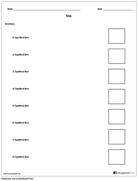 Make Matching Worksheets | Matching Worksheet Templates