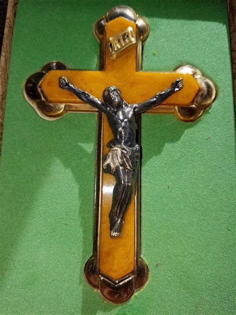 Antique Silver Catholic Casket Crucifix Cross from 1940's to 1950's Ottumwa, IA | LarryFlaxman.com