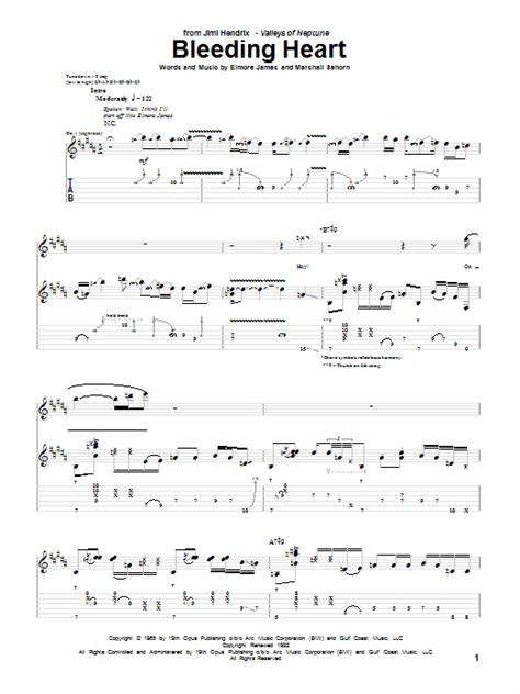 Bleeding Heart by Jimi Hendrix - Guitar Tab - Guitar Instructor