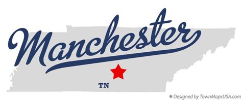 Map of Manchester, TN, Tennessee