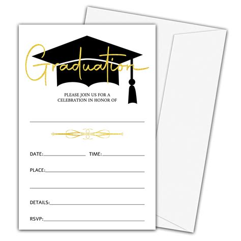 Blank Graduation Party Invitations