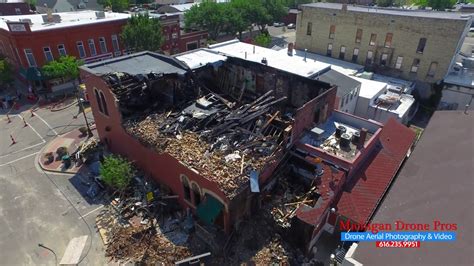 Corner Bar FIRE in Rockford, MI - aug 2017 by Michigan Drone Pros Photography - YouTube