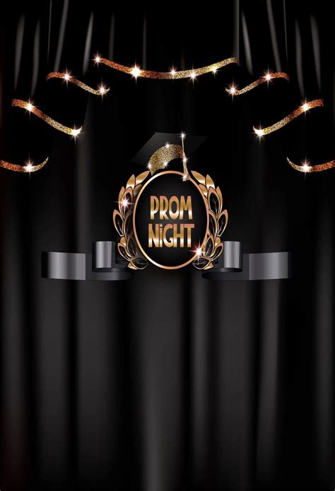 Prom Night Graduation Black Curtain Photo Backdrop G15 – Dbackdrop