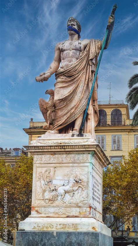 Statue of Napoleon Bonaparte at Place Saint-Nicolas, Bastia, Corsica ...