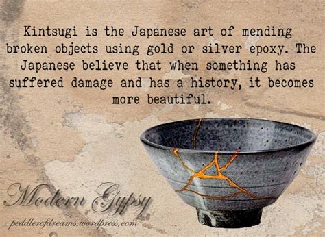 {K} Kintsugi: Adapting the Japanese art of repairing broken pottery to your {art} journal ...