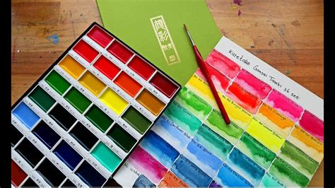 Kuretake Gansai Tambi watercolor - first impressions and color chart | Kuretake gansai tambi ...