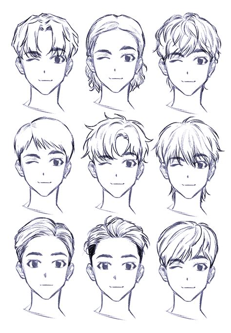 How To Draw Anime Hair Male at Drawing Tutorials