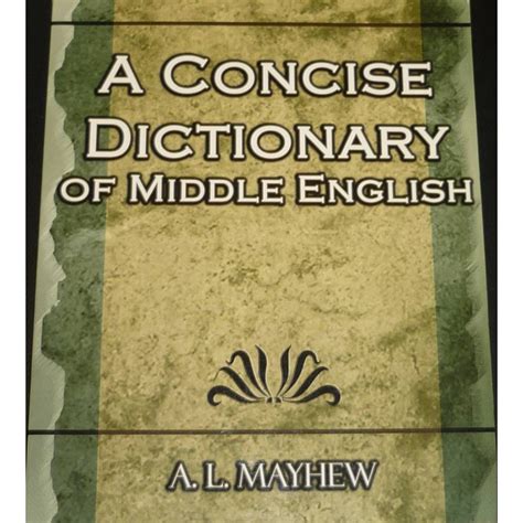 A Concise Dictionary of Middle English from c1150 to c1580AD | Oxfam GB | Oxfam’s Online Shop