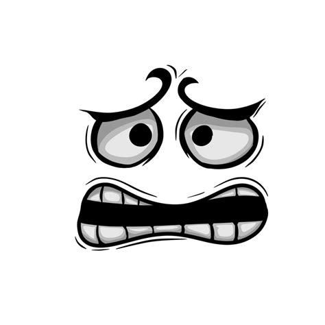 Scared face cartoon 33530286 PNG