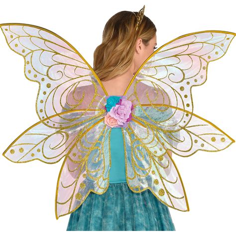 Amscan Glitter Gold Fairy Wings for Adults and Teens, Halloween Costume Accessory - Walmart.com