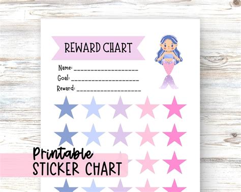 Editable Reward Chart for Kid Sticker Chart Positive Behavior Toddler ...