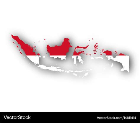 Map and flag of indonesia Royalty Free Vector Image