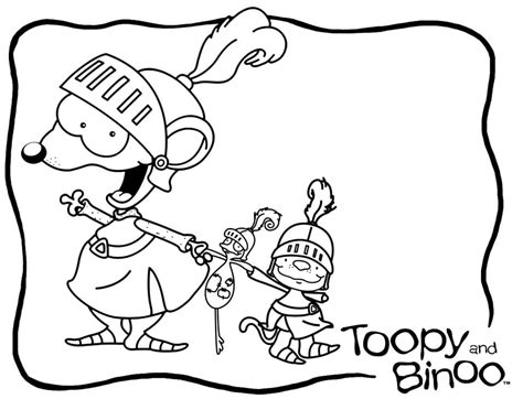 Toopy and Binoo on Christmas Coloring Page - Free Printable Coloring ...