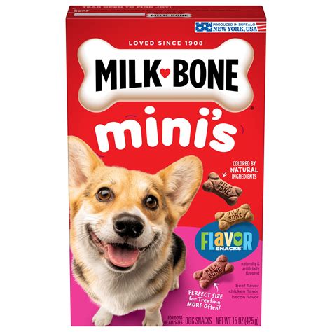 Milk-Bone Flavor Snacks Mini Dog Biscuits, Flavored Crunchy Dog Treats ...