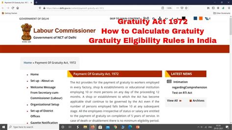 What is Gratuity | How to Calculate Gratuity | Gratuity Act 1972 |Gratuity Eligibility Rule in ...