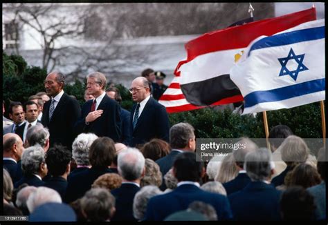 View of, standing center, from left. Egyptian President Anwar... News ...