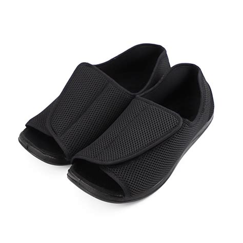 Men's Antimicrobial Premium Diabetic Slippers, Extra Extra Wide Slippers Adjustable Edema Shoes ...