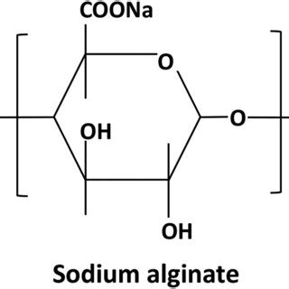 Chemical structure of sodium alginate, which is composed of consecutive ...