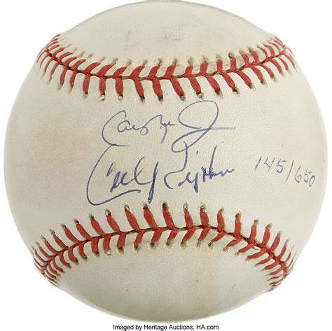 Cal Ripken, Sr. and Cal Ripken, Jr. Dual-Signed Baseball. The famed ...