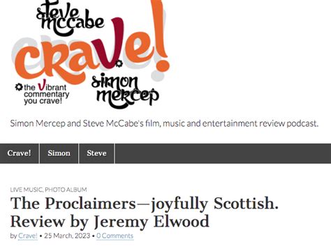 Crave Podcast Review - Auckland - The Proclaimers Official