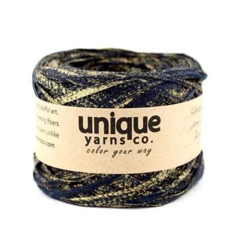 Gold Cotton Ribbon Yarn | Unique Yarns Co.