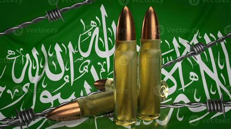 The Hamas flag and bullets image 3d rendering 32409617 Stock Photo at ...