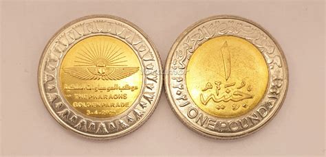 EGYPT, 25 x Coins with ROLL 1 Pound 2021, PHARAOHS Golden Parade , UNC ...