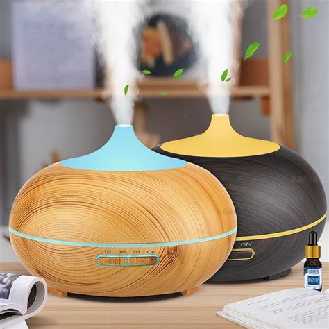 300ml Aroma Diffuser Aromatherapy Wood Grain Essential Oil Diffuser ...