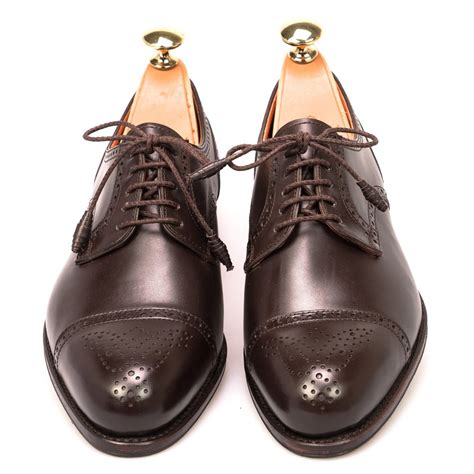 Women derby office shoes in brown leather