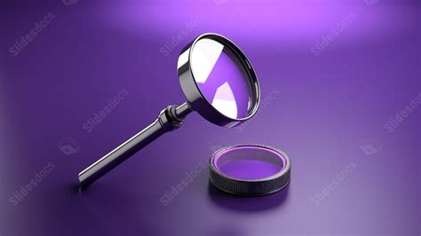 A Magnifier And A Small Box Placed On Purple Colored Powerpoint Background For Free Download ...